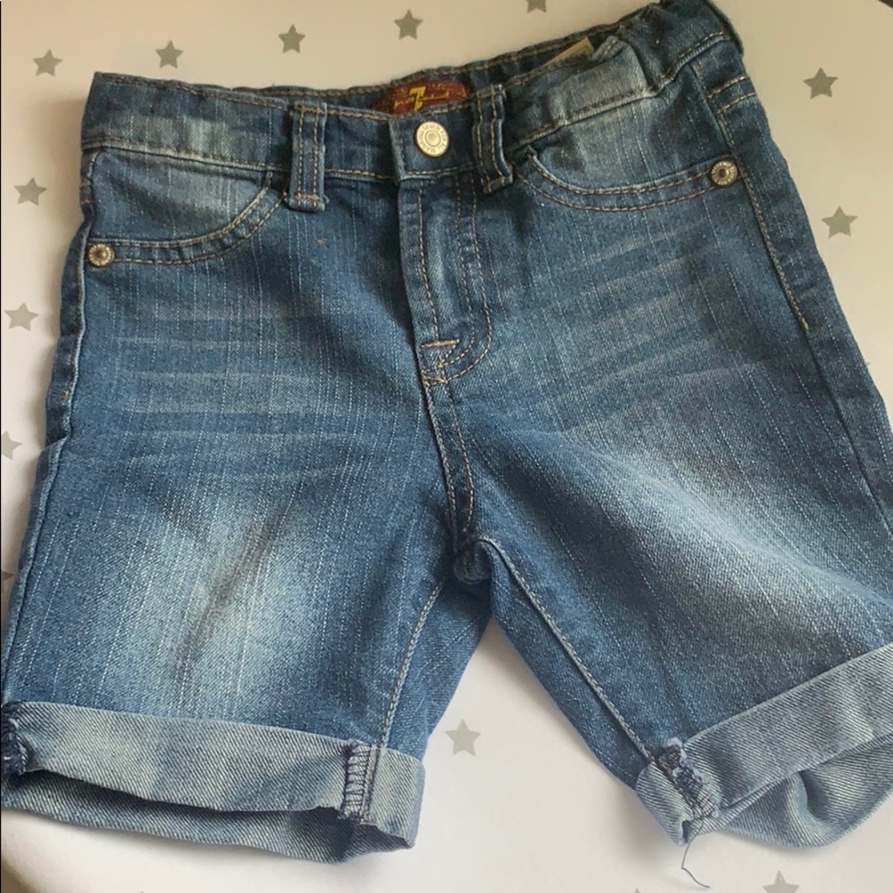 7 for all mankind toddler jean shorts 2T